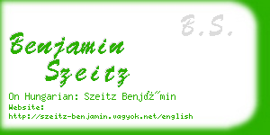 benjamin szeitz business card